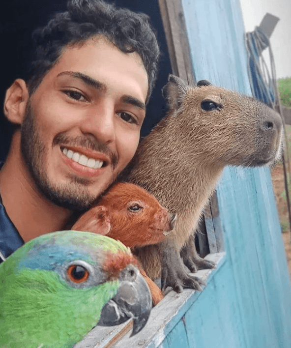 Filó, el capibara mimado, y su vínculo adorable con un joven estudiante